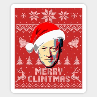 Bill Clinton Merry Clintmas Sticker